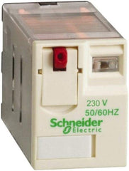 Schneider Electric - 3,750 VA Power Rating, Electromechanical Plug-in General Purpose Relay - 15 Amp at 250 VAC & 28 VDC, 2CO, 230 VAC - Eagle Tool & Supply