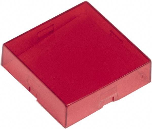 Schneider Electric - Pushbutton Switch Button Cover - Red, Square Button, Nonilluminated - Eagle Tool & Supply