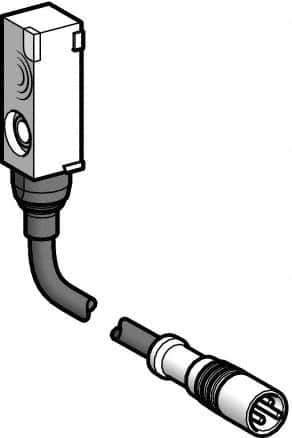 Telemecanique Sensors - NPN, Flat, Inductive Proximity Sensor - 3 Wires, IP67, 12 to 24 VDC, 8mm Wide - Eagle Tool & Supply