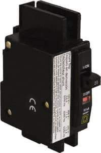 Square D - 20 Amp, 240 VAC, 1 Pole, Panel Mount Miniature Circuit Breaker - 14-2 AWG - Eagle Tool & Supply