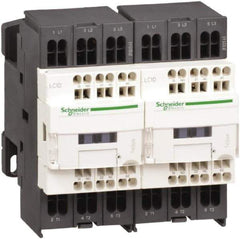 Schneider Electric - 3 Pole, 120 Coil VAC at 50/60 Hz, 9 Amp at 440 VAC, Reversible IEC Contactor - 1 Phase hp: 0.5 at 115 VAC, 1 at 230/240 VAC, 3 Phase hp: 2 at 200/208 VAC, 2 at 230/240 VAC, 5 at 460/480 VAC, 7.5 at 575/600 VAC - Eagle Tool & Supply