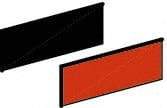 Schneider Electric - Rectangular, Legend Plate Insert - Blank - Black and Red Background, 8mm Wide x 27mm High - Eagle Tool & Supply