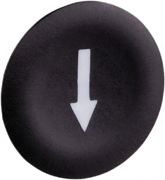 Schneider Electric - Flush Pushbutton Switch Cap - Black, Round Button, Nonilluminated - Eagle Tool & Supply