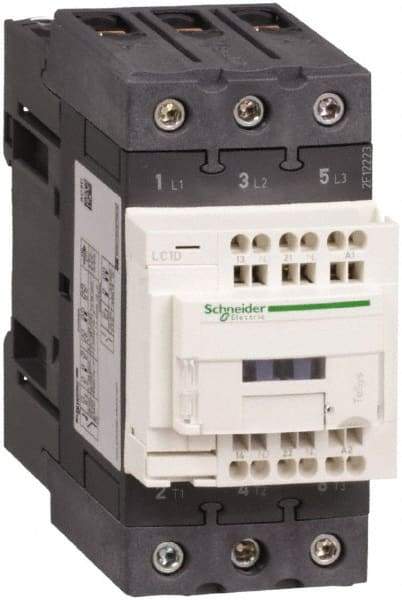 Schneider Electric - 3 Pole, 115 Coil VAC at 50/60 Hz, 40 Amp at 440 VAC, Nonreversible IEC Contactor - CCC, CSA, CSA C22.2 No. 14, EN/IEC 60947-4-1, EN/IEC 60947-5-1, GOST, RoHS Compliant, UL 508, UL Listed - Eagle Tool & Supply