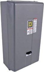 Square D - 220 Coil VAC at 50 Hz, 240 Coil VAC at 60 Hz, 135 Amp, NEMA Size 4, Nonreversible Enclosed Enclosure NEMA Motor Starter - 50 hp at 1 Phase, 1 Enclosure Rating - Eagle Tool & Supply