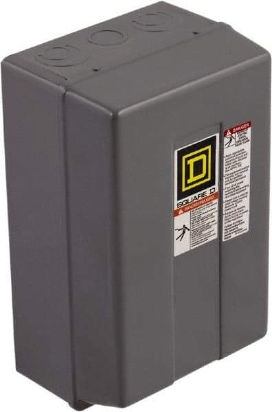 Square D - 1 NEMA Rated, 3 Pole, Electrically Held Lighting Contactor - 60 A (Tungsten), 110 VAC at 50 Hz, 120 VAC at 60 Hz - Eagle Tool & Supply