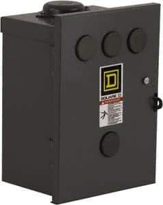 Square D - 3R NEMA Rated, 2 Pole, Electrically Held Lighting Contactor - 30 A (Tungsten), 110 VAC at 50 Hz, 120 VAC at 60 Hz - Eagle Tool & Supply