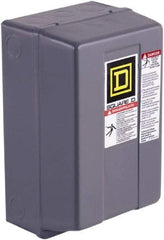 Square D - 3 Pole, 220 Coil VAC at 50 Hz, 240 Coil VAC at 60 Hz, 27 Amp NEMA Contactor - NEMA 1 Enclosure, 50 Hz at 220 VAC and 60 Hz at 240 VAC - Eagle Tool & Supply