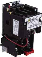 Square D - 440 Coil VAC at 50 Hz, 480 Coil VAC at 60 Hz, 9 Amp, Nonreversible Open Enclosure NEMA Motor Starter - 3 Phase hp: 1-1/2 at 200 VAC, 1-1/2 at 230 VAC, 2 at 460 VAC, 2 at 575 VAC - Eagle Tool & Supply