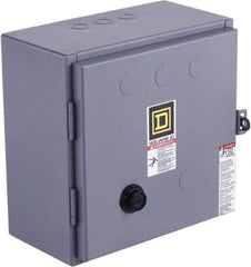 Square D - 208 Coil VAC at 60 Hz, 9 Amp, Reversible Enclosed Enclosure NEMA Motor Starter - 1-1/2 hp at 1 Phase, 1 Enclosure Rating - Eagle Tool & Supply