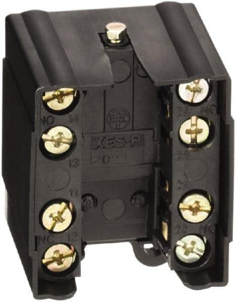 Telemecanique Sensors - 2NO/2NC, 10 Amp, Electrical Switch Contact Block - 600 VAC, For Use with ZCKJ2 - Eagle Tool & Supply