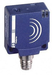 Telemecanique Sensors - NPN, NC, 10 to 15mm Detection, Flat, Inductive Proximity Sensor - 3 Wires, IP67, 12 to 24 VDC, 26mm Wide - Eagle Tool & Supply