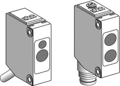 Telemecanique Sensors - M8 Connector, 15m Nominal Distance, Shock and Vibration Resistant, Through Beam Photoelectric Sensor - 12 to 24 VDC, 1000 Hz, PBT, 20mm Long x 11mm Wide x 43mm High - Eagle Tool & Supply