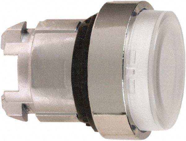 Schneider Electric - 22mm Mount Hole, Extended Straight, Pushbutton Switch Only - Round, Clear Pushbutton, Nonilluminated, Momentary (MO) - Eagle Tool & Supply