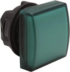 Schneider Electric - Square Pilot and Indicator Light Lens - Green - Eagle Tool & Supply