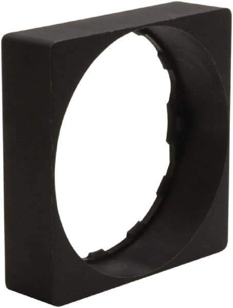 Schneider Electric - Pushbutton Switch Square Trim - Black, Round Button - Eagle Tool & Supply