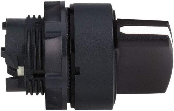 Schneider Electric - 22mm Mount Hole, 2 Position, Handle Operated, Selector Switch Only - Black, Momentary (MO), Nonilluminated, Shock, Vibration and Water Resistant - Eagle Tool & Supply