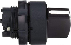 Schneider Electric - 22mm Mount Hole, 2 Position, Handle Operated, Selector Switch Only - Black, Momentary (MO), Nonilluminated, Shock, Vibration and Water Resistant - Eagle Tool & Supply