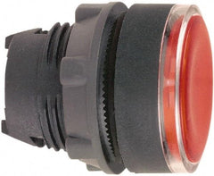 Schneider Electric - 22mm Mount Hole, Flush, Pushbutton Switch Only - Round, Red Pushbutton, Illuminated, Maintained (MA) - Eagle Tool & Supply