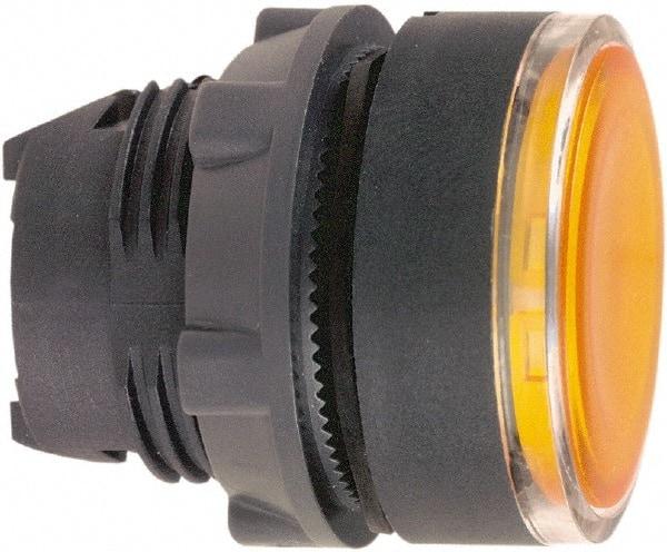 Schneider Electric - 22mm Mount Hole, Flush, Pushbutton Switch Only - Round, Orange Pushbutton, Illuminated, Maintained (MA) - Eagle Tool & Supply