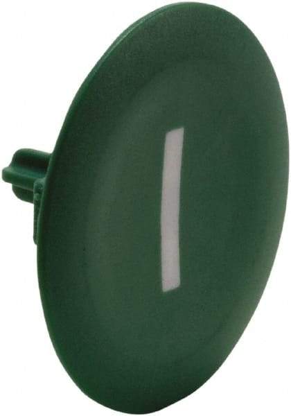 Schneider Electric - Flush Pushbutton Switch Cap - Green, Round Button, Nonilluminated - Eagle Tool & Supply