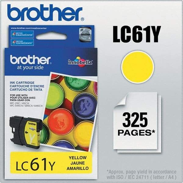 Brother - Yellow Ink Cartridge - Use with Brother DCP-J140W, 165C, 375CW, 385C, 395CN, 585CW, MFC-250C, 255CW, 290C, 295CN, 490CW, 495CW, J615W, 775CW, 790CW, 795CW, 990CW - Eagle Tool & Supply