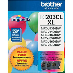 Brother - Cyan, Magenta & Yellow Ink Cartridge - Use with Brother MFC-J460DW, J480DW, J485DW, J680DW, J880DW, J885DW, J4320DW, J4420DW, J4620DW, J5520DW, J5620DW, J5720DW - Eagle Tool & Supply