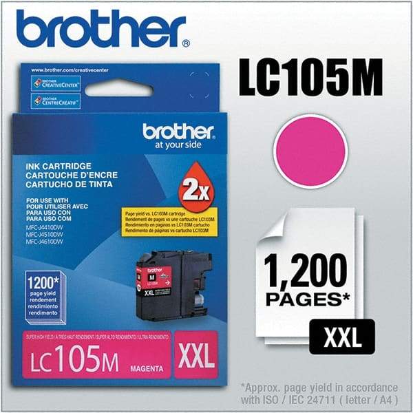 Brother - Magenta Ink Cartridge - Use with Brother MFC-J4310DW, J4410DW, J4510DW, J4610DW, J4710DW, J6520DW, J6720DW, J6920DW - Eagle Tool & Supply