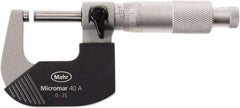 Mahr - 75 to 100mm Range, 0.01mm Graduation, Mechanical Outside Micrometer - Ratchet Stop Thimble - Eagle Tool & Supply