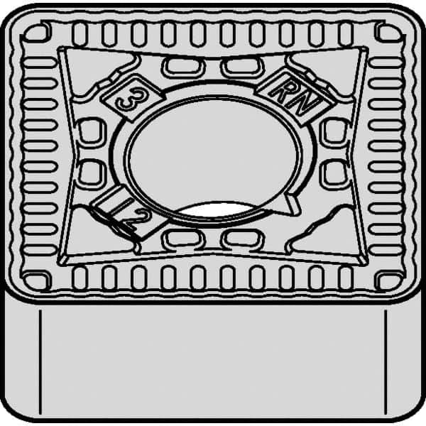 Kennametal - SNMG544 RN Grade KCPK05 Carbide Turning Insert - Al2O3 Finish, 90° Square, 5/8" Inscr Circle, 1/4" Thick, 1/16" Corner Radius - Eagle Tool & Supply