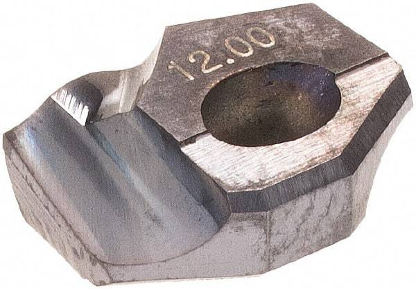 Hertel - Series HMD, 12mm Diam Grade HC225MD 140° Replaceable Drill Tip - Carbide, TiCN Finish - Eagle Tool & Supply