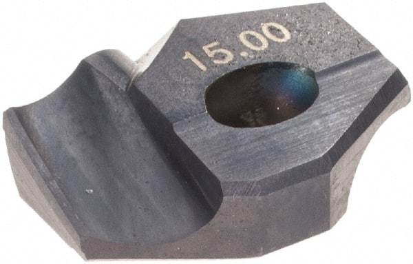 Hertel - Series HMD, 15mm Diam Grade HC125MD 140° Replaceable Drill Tip - Carbide, TiAlN Finish - Eagle Tool & Supply