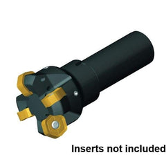 Kennametal - 45° Lead Angle, 51.01mm Max Cut Diam, 40mm Min Cut Diam, 4.5mm Max Depth of Cut, Indexable Chamfer and Angle End Mill - 3 Inserts, HNGJ0905ANENLD Insert Style, 107mm Overall Length, Through Coolant, Straight Shank, 90° Included Angle - Eagle Tool & Supply