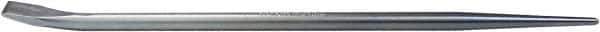 Mayhew - 15" OAL Straight Pry Bar - 1/2" Wide, Zinc Plated Steel - Eagle Tool & Supply