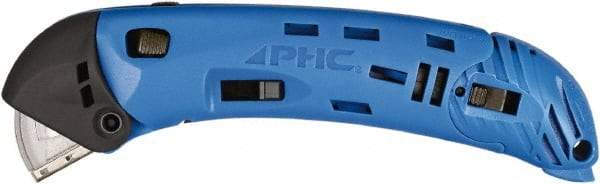 PHC - Springback Safety Cutter - Blue ABS Handle, 1 Blade Included - Eagle Tool & Supply