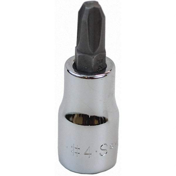 SK - Screwdriver & Drag Link Sockets - 3/8"DR #4 CHRM PHILLIPS SCRDRVR SCKT BIT - Eagle Tool & Supply