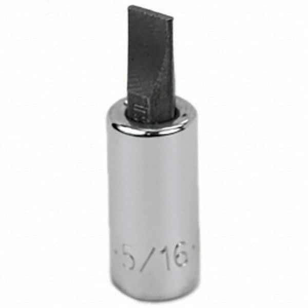 SK - Screwdriver & Drag Link Sockets - 3/8"DR 5/16" CHRM SLOTTED SCRDRVR SCKT BIT - Eagle Tool & Supply