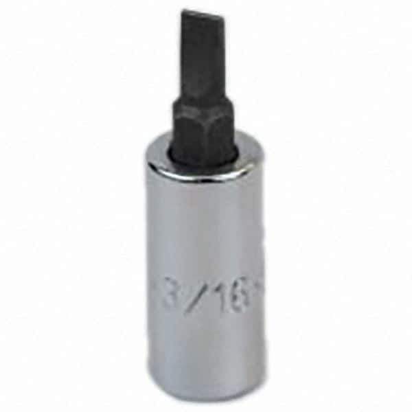 SK - Screwdriver & Drag Link Sockets - 3/8"DR 3/16" CHRM SLOTTED SCRDRVR SCKT BIT - Eagle Tool & Supply