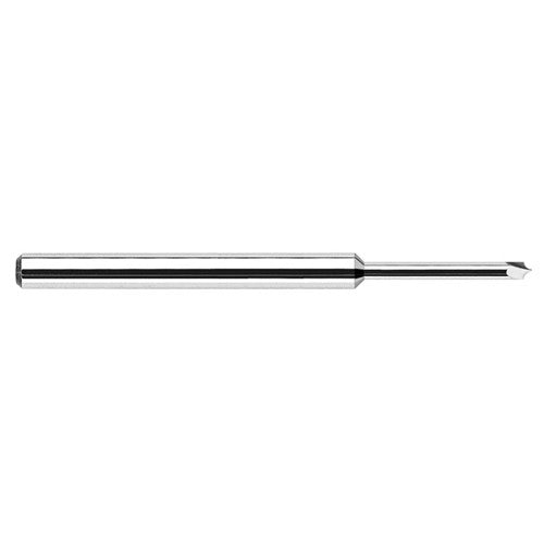 Corner Rounding End Mills - 0.0050″ Radius × 0.0200″ Pilot Diameter × 0.7500″ (3/4″) Neck Length Carbide 5° Flare Corner Rounding End Mills, 2 Flutes