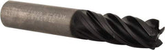 Kennametal - 1/2", 5 Flute, Single End, Solid Carbide, 0.03" Corner Radius End Mill - 3" OAL, 38° Helix, Right Hand Flute, 1-1/4" LOC, Right Hand Cut - Eagle Tool & Supply