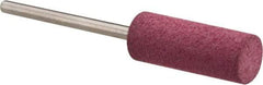 Value Collection - 8mm Max Diam x 20mm Long, Cylinder, Rubberized Point - Coarse Grade, Ceramic, Mounted - Eagle Tool & Supply