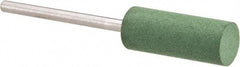 Value Collection - 8mm Max Diam x 20mm Long, Cylinder, Rubberized Point - Fine Grade, Ceramic, Mounted - Eagle Tool & Supply