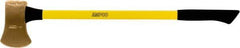 Ampco - 6 Lb Head Single Bit Axe - 36" OAL, 5" Long Blade, 36" Long Handle, Fiberglass Cushion Grip Handle, 8" Long Head - Eagle Tool & Supply