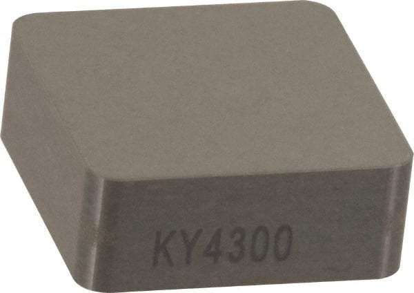 Kennametal - SNG433 T0420 Grade KY4300 Ceramic Turning Insert - Al2O3/SiCw Finish, 90° Square, 1/2" Inscr Circle, 3/16" Thick, 3/64" Corner Radius - Eagle Tool & Supply