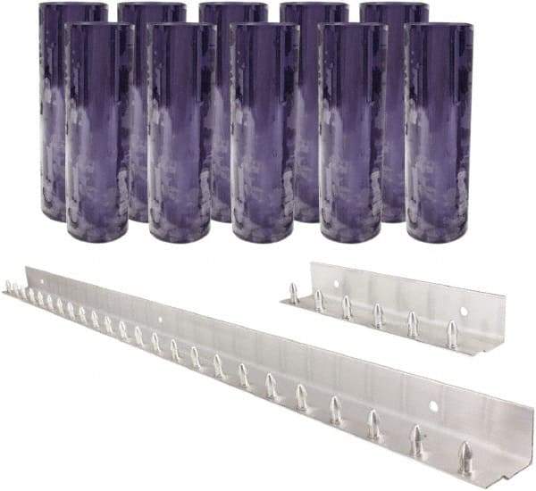 Aleco - 5' Door Width x 8' Door Height PVC Clear Smooth Strip Door Kit - Clear - Eagle Tool & Supply