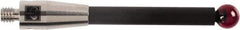 Renishaw - 0.24 Inch Ball Diameter, Carbon Fiber Stem, M4 Thread, Ruby Point Ball Tip CMM Stylus - 2.95 Inch Working Length, 0.18 Inch Stem Diameter, 1.97 Inch Overall Length - Eagle Tool & Supply