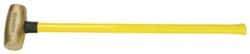 American Hammer - 8 Lb Head Nonsparking Hammer - 33" OAL, 30-1/2" Long Fiberglass Handle - Eagle Tool & Supply