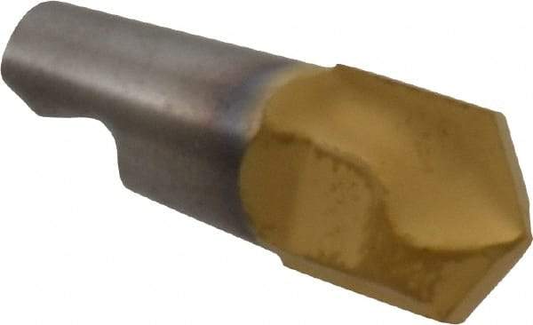 Seco - MM08 M03 Grade T60M Carbide Center Drill Milling Tip Insert - TiAlN/TiN Finish, 2 Flutes, 0.315" Cutting Diam, 1/8" Depth of Cut, 0.372" Extension, 0.244" Cnr Rad - Eagle Tool & Supply