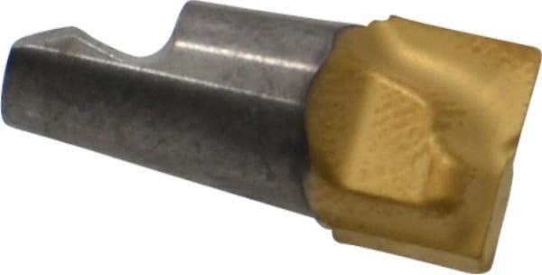 Seco - MM08 MD03 Grade T60M Carbide End Milling Tip Insert - TiAlN/TiN Finish, 2 Flutes, 0.315" Cutting Diam, 0.216" Depth of Cut, 0.268" Extension, 0.016" Cnr Rad - Eagle Tool & Supply