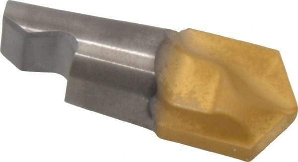 Seco - MM16 M06 Grade T60M Carbide Center Drill Milling Tip Insert - TiAlN/TiN Finish, 2 Flutes, 0.63" Cutting Diam, 0.169" Depth of Cut, 0.744" Extension, 0.461" Cnr Rad - Eagle Tool & Supply